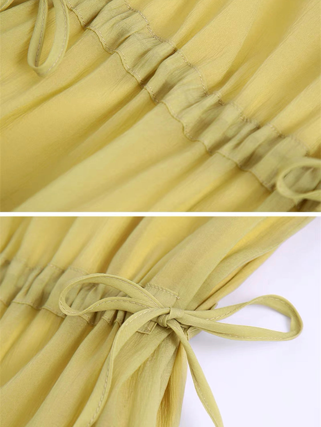 Round-Neck Loose Chiffon Midi Dress