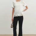 Split-Hem Flared Trousers