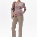 Mila Cropped Straight-Leg Jeans Oatmeal