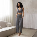 Bamboo Cotton Jersey Nest Bump Maternity Pants Charcoal