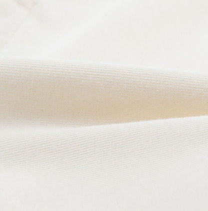 Over Bump Straight Leg Cotton Silk Pants Off White
