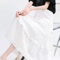 White Tiered Cake Skirt Two-Piece Set