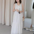 Summer Lace Sleeveless Maternity Dress
