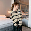 ADER EOFFOR Khaki Striped Long Sleeve T-Shirt
