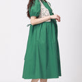 Summer Loose Puff Sleeve Midi Dress