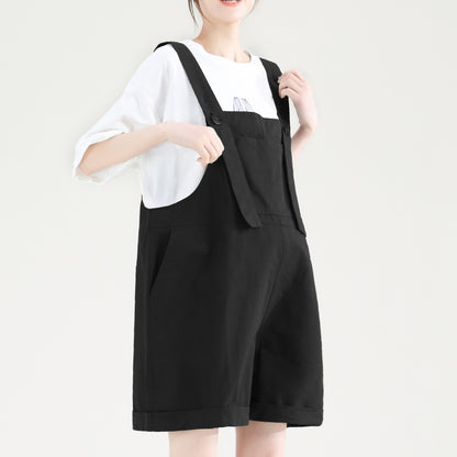 Adjustable Casual Loose Wide Leg Short Overall