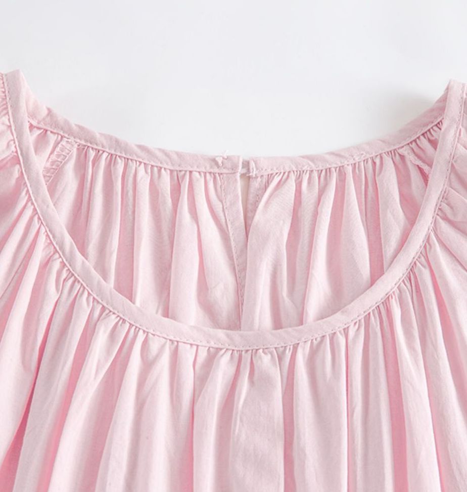 High Waisted Drawstring Bishop Sleeve Midi Dress