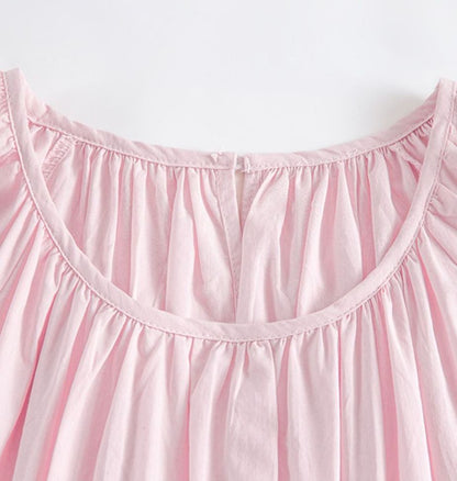 High Waisted Drawstring Bishop Sleeve Midi Dress