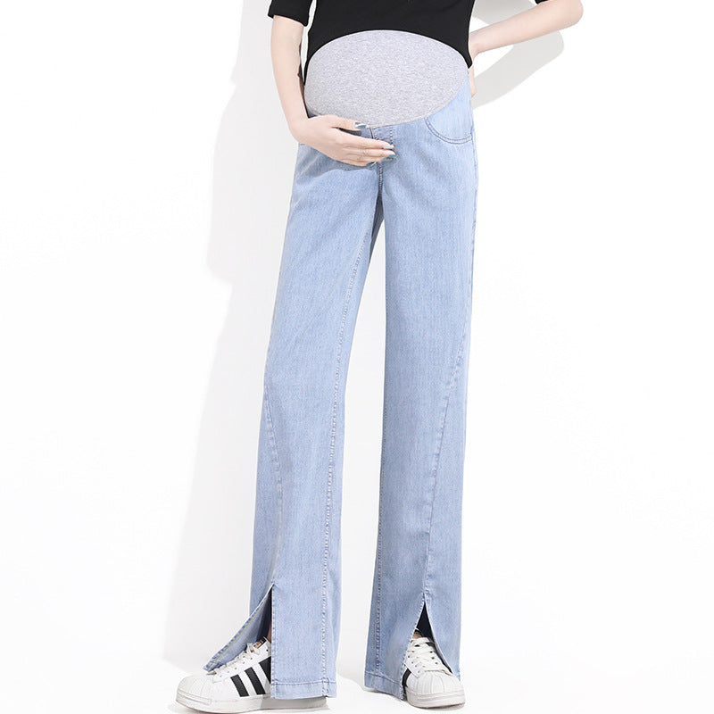 Front Slit Jeans Cool Summer