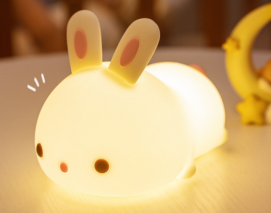 Bunny Nursery Night Light for Breastfeeding Baby, Rechargeable, colour changing