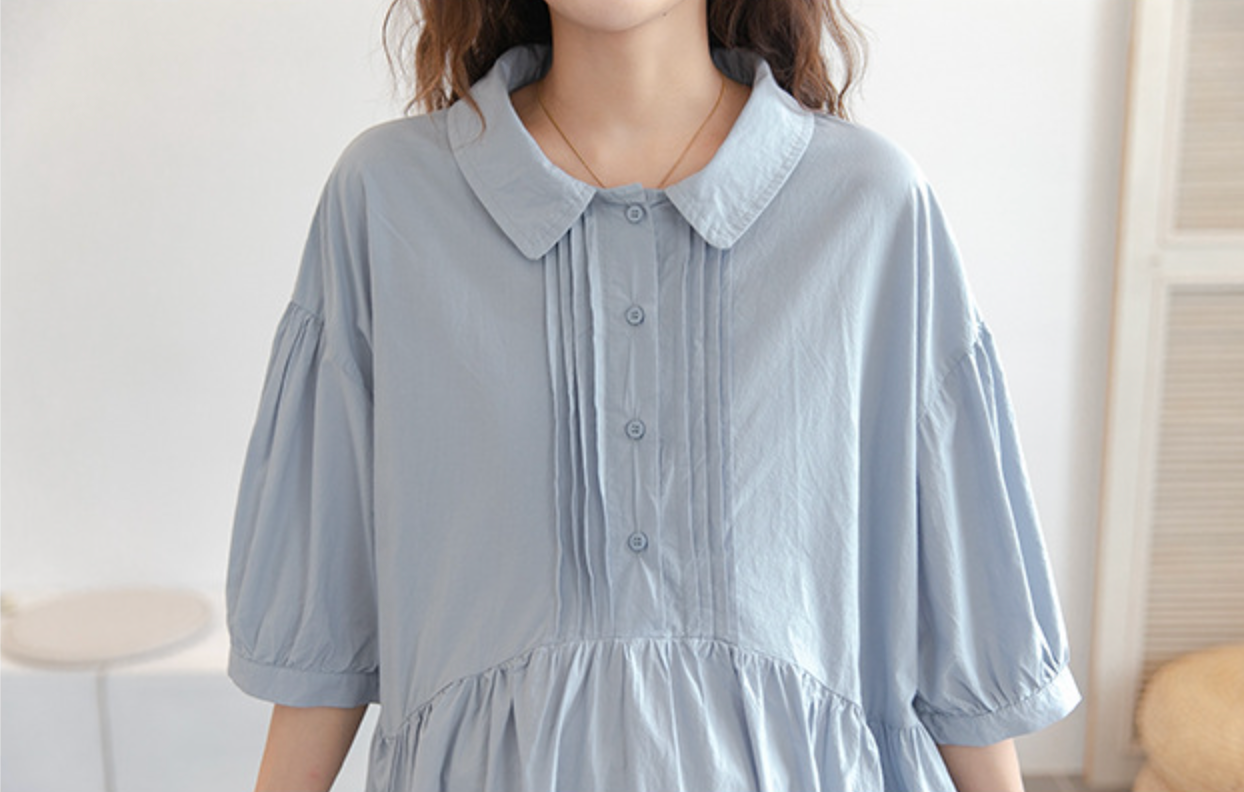 Breezy Blue Maternity Midi Dress