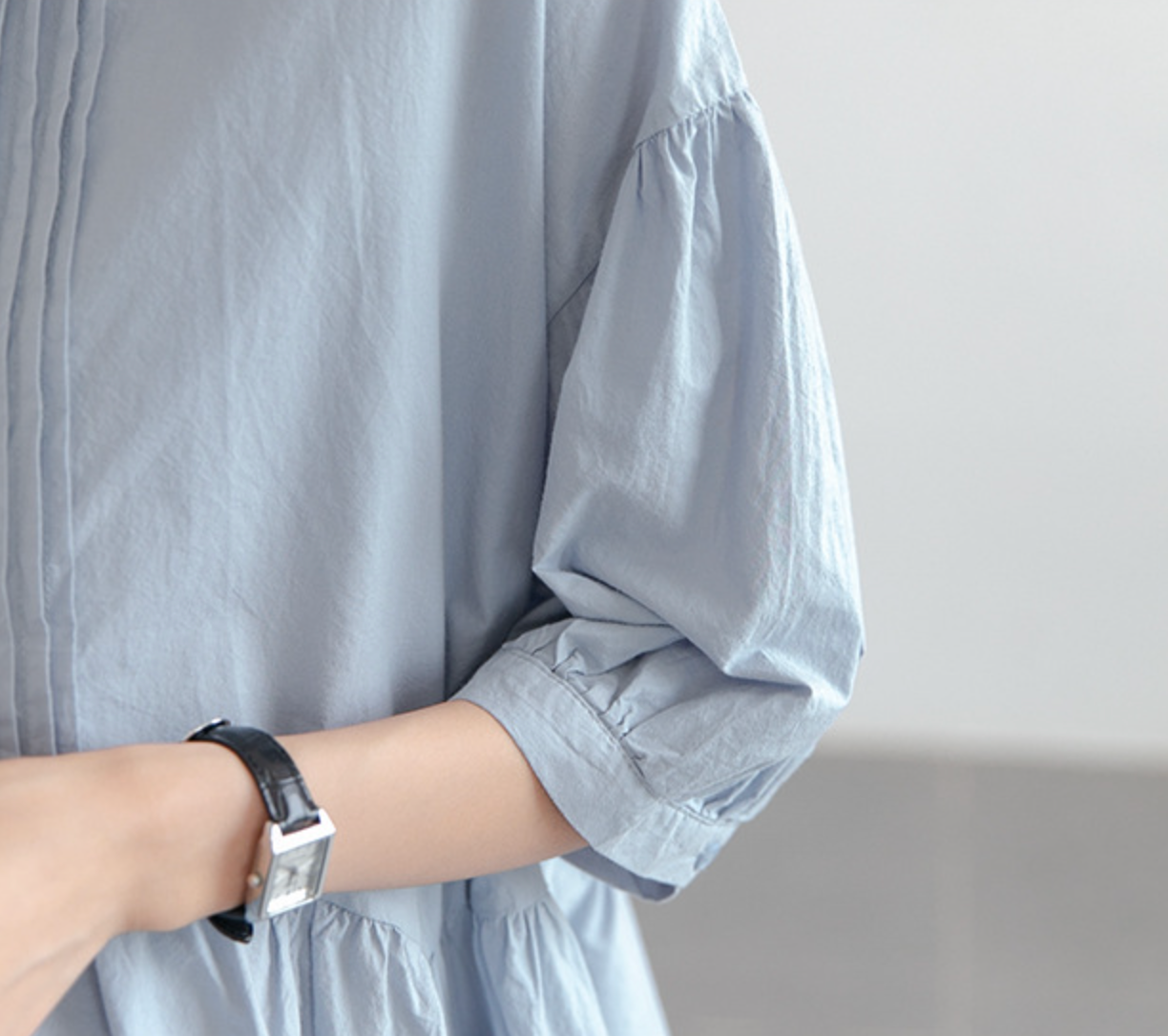 Breezy Blue Maternity Midi Dress