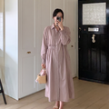 Trendy Mauve Midi Maternity Skirt Dress