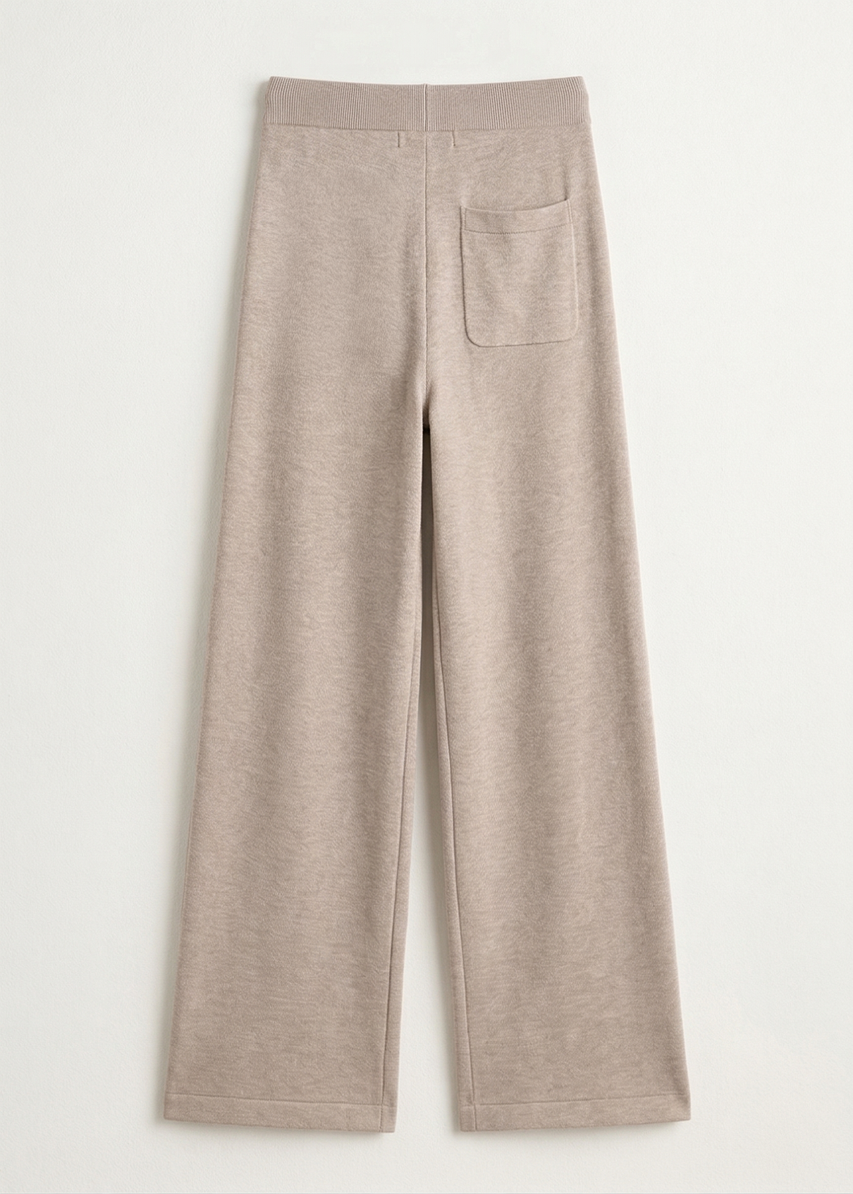 Velvet-Lined Maternity Palazzo Pants Oatmeal