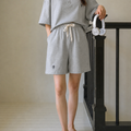 Casual Maternity Short Sleeve Two-Piece Grey