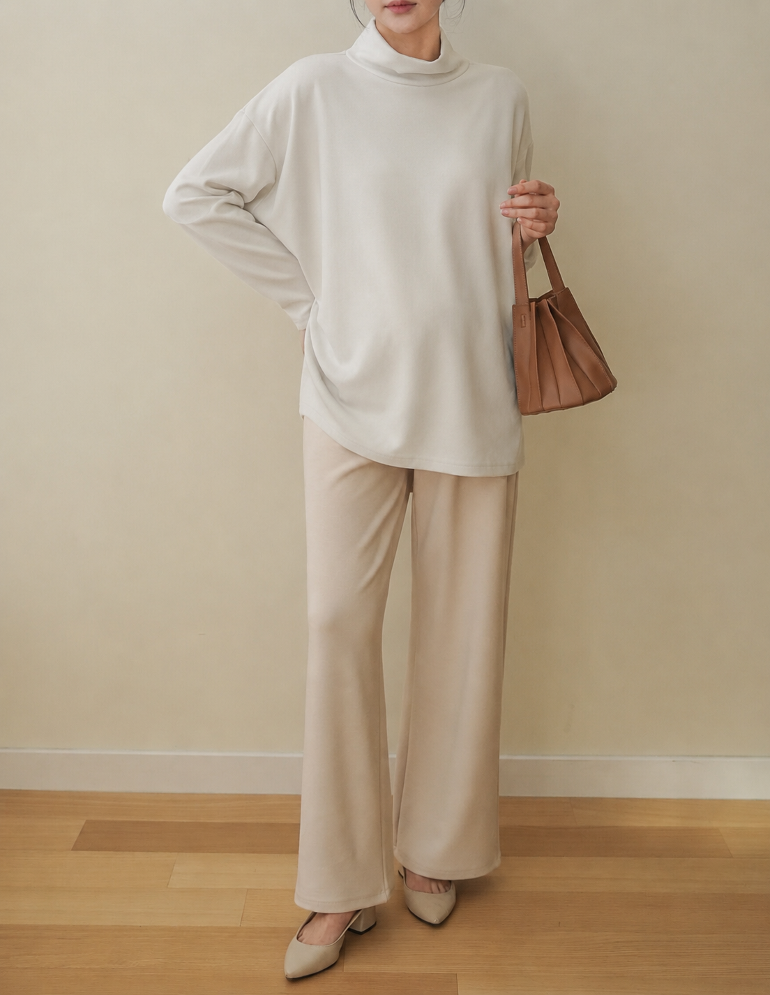 Cozy Turtleneck Maternity Tee
