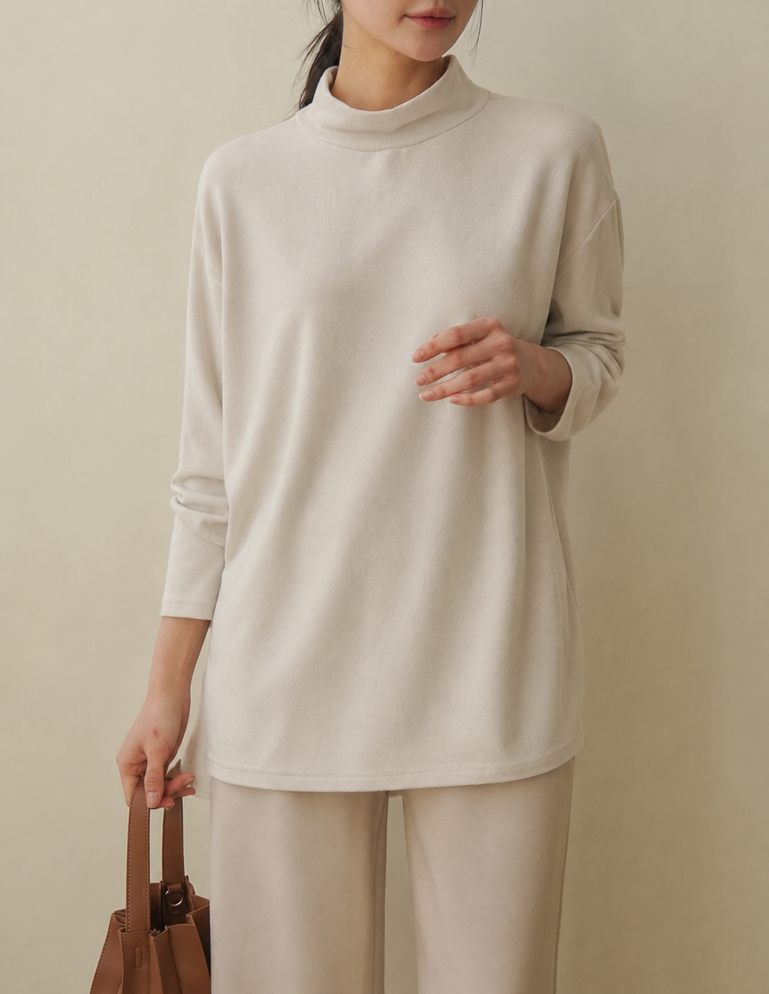 Cozy Turtleneck Maternity Tee