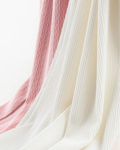 Over Bump Straight Leg Cotton Silk Pants Off White