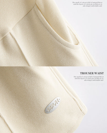Causal Cotton Ribbed Shorts