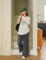 Fləfē Wide Leg Pants Dark Grey