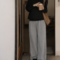 Fləfē Wide Leg Pants Light Grey