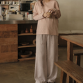 Fləfē Wide Leg Pants Oatmeal