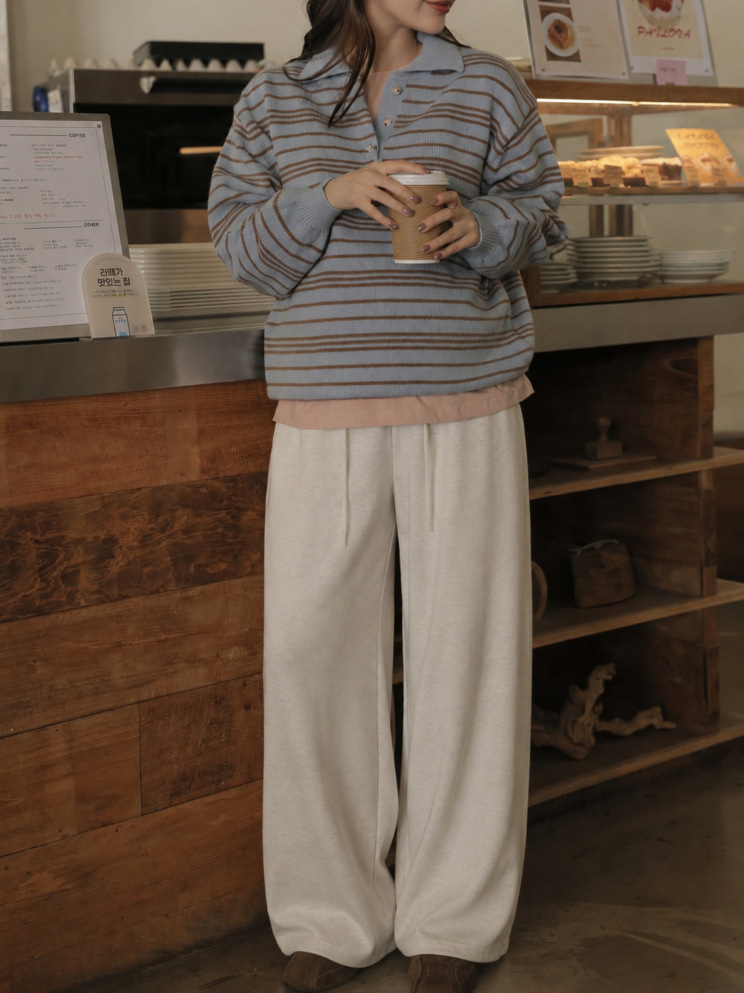 Fləfē Wide Leg Pants Off White