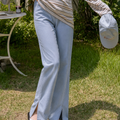 Front Slit Jeans Cool Summer Light Blue