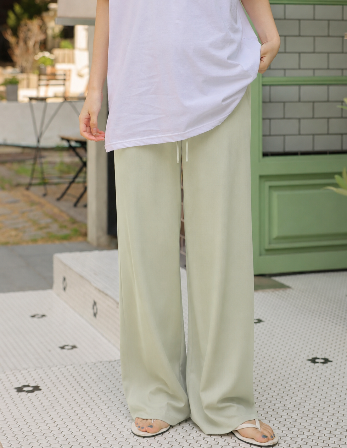 Light & Breezy Palazzo Pants Apricot Ash