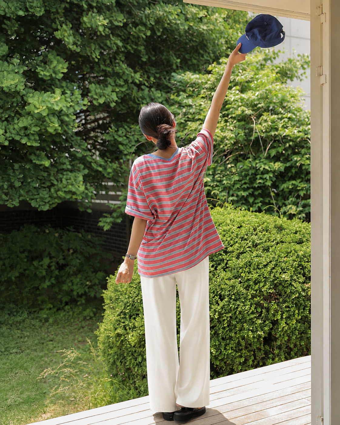 Maternity Drawstring Straight-Leg Pants White