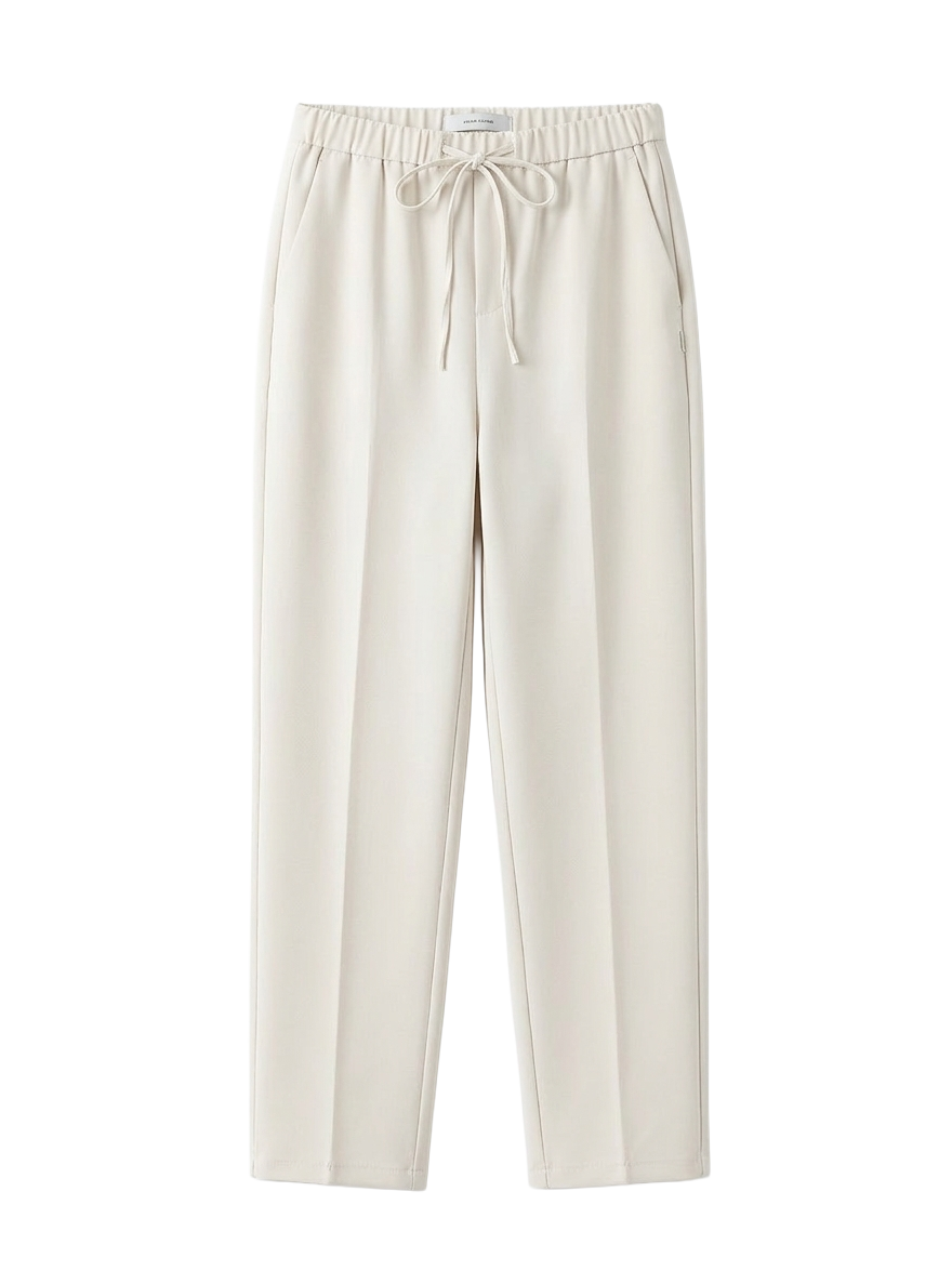 Loose-Fit Drawstring Straight-Leg Pants