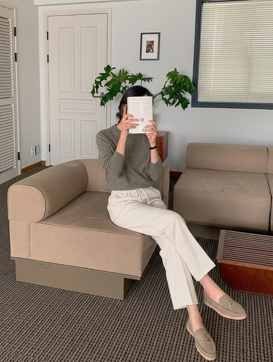 Loose-Fit Drawstring Straight-Leg Pants