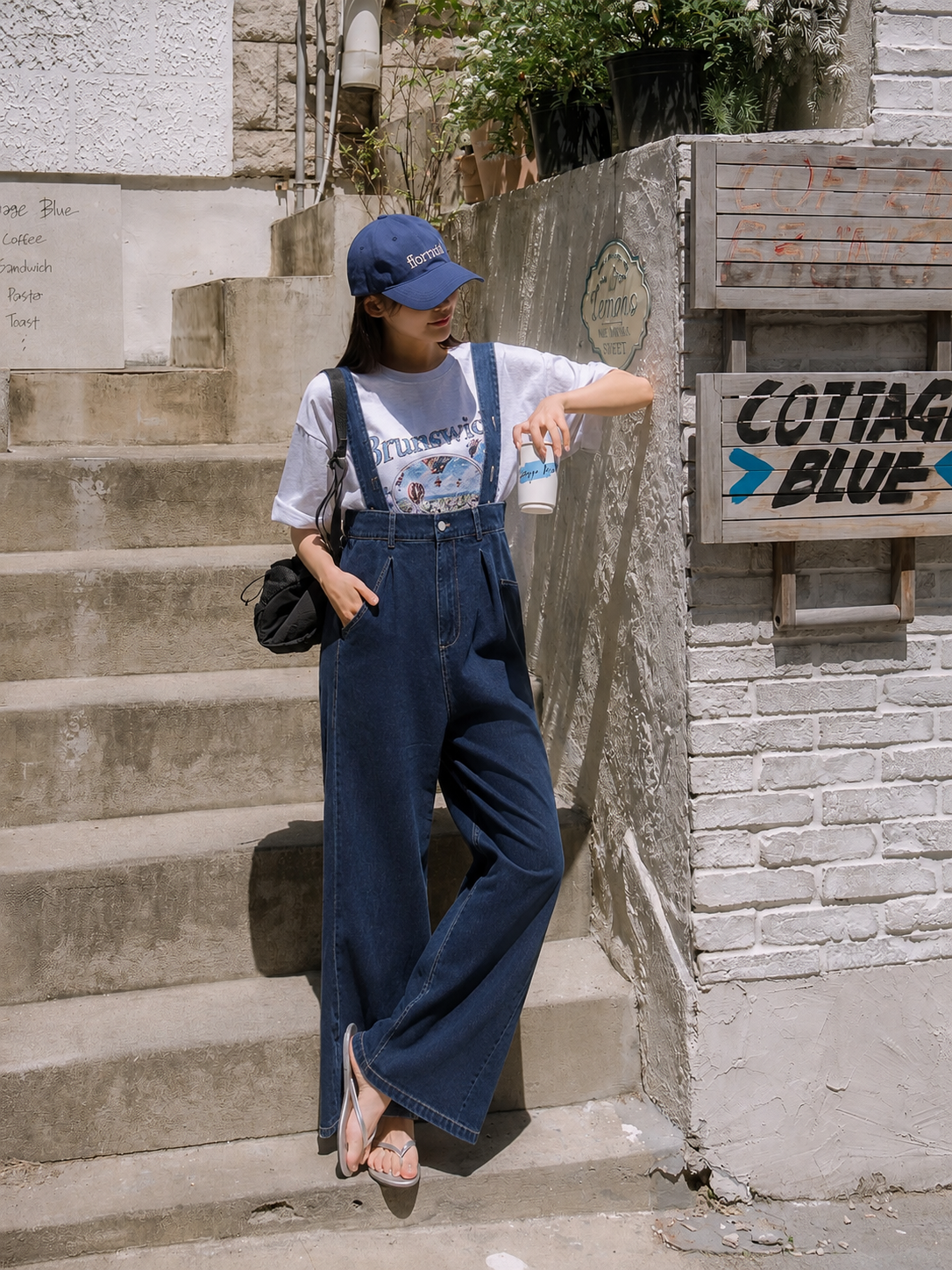 Roomy High Waist Overall