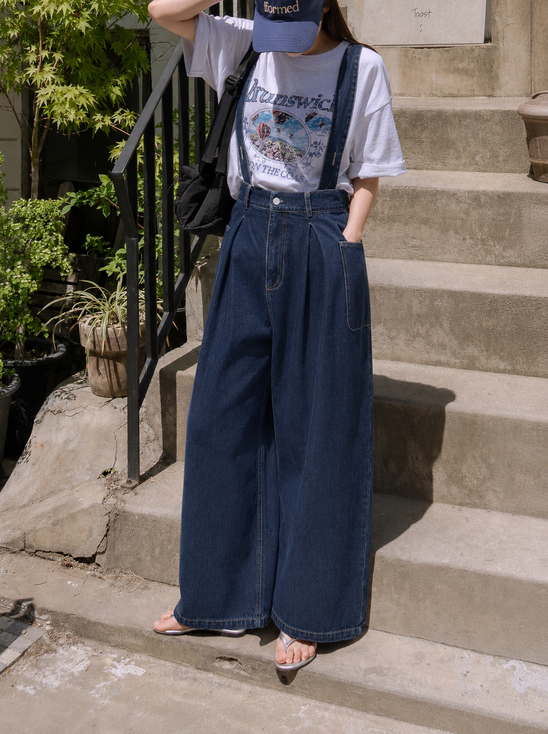 Roomy High Waist Overall