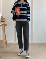 Spring Autumn Straight Leg Jeans