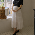 White Tiered Cake Skirt Two-Piece Set