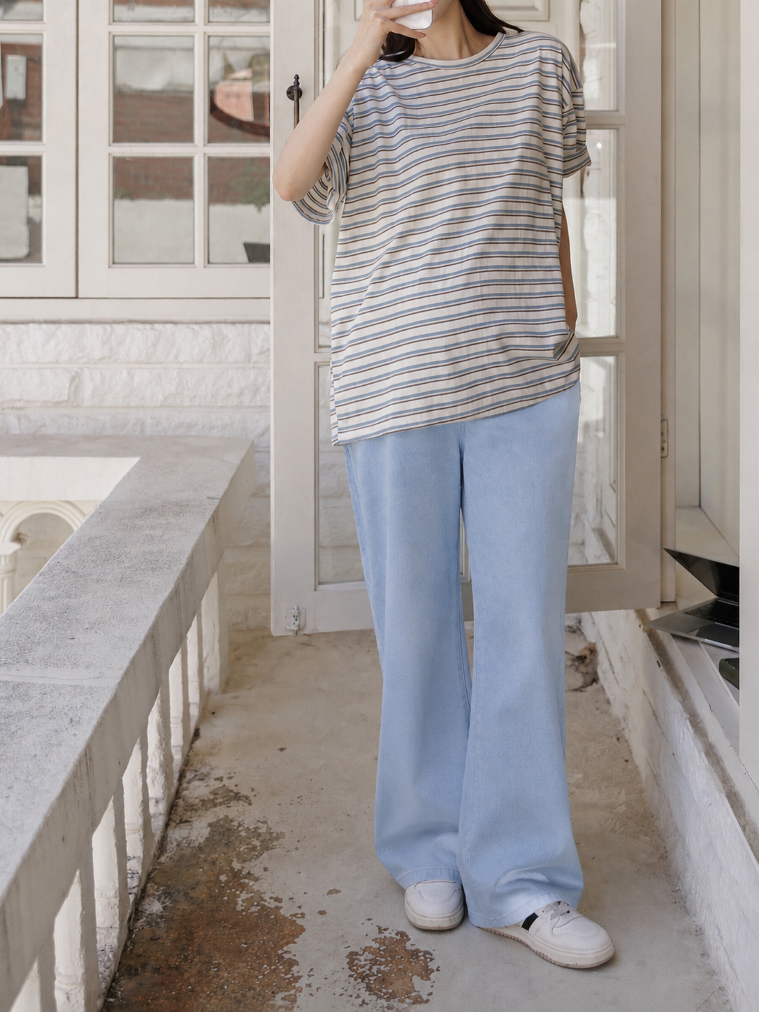 Loose Fit Cotton Silk Jeans Summer Cool